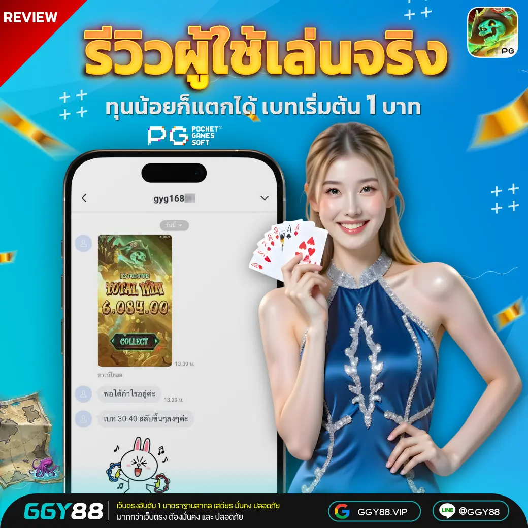 รีวิวผู้ใช้งานจริง GGY88 สล็อตเว็บตรง เล่นง่าย แตกจริง เริ่มต้น 1 บาท ก็รวยได้!
